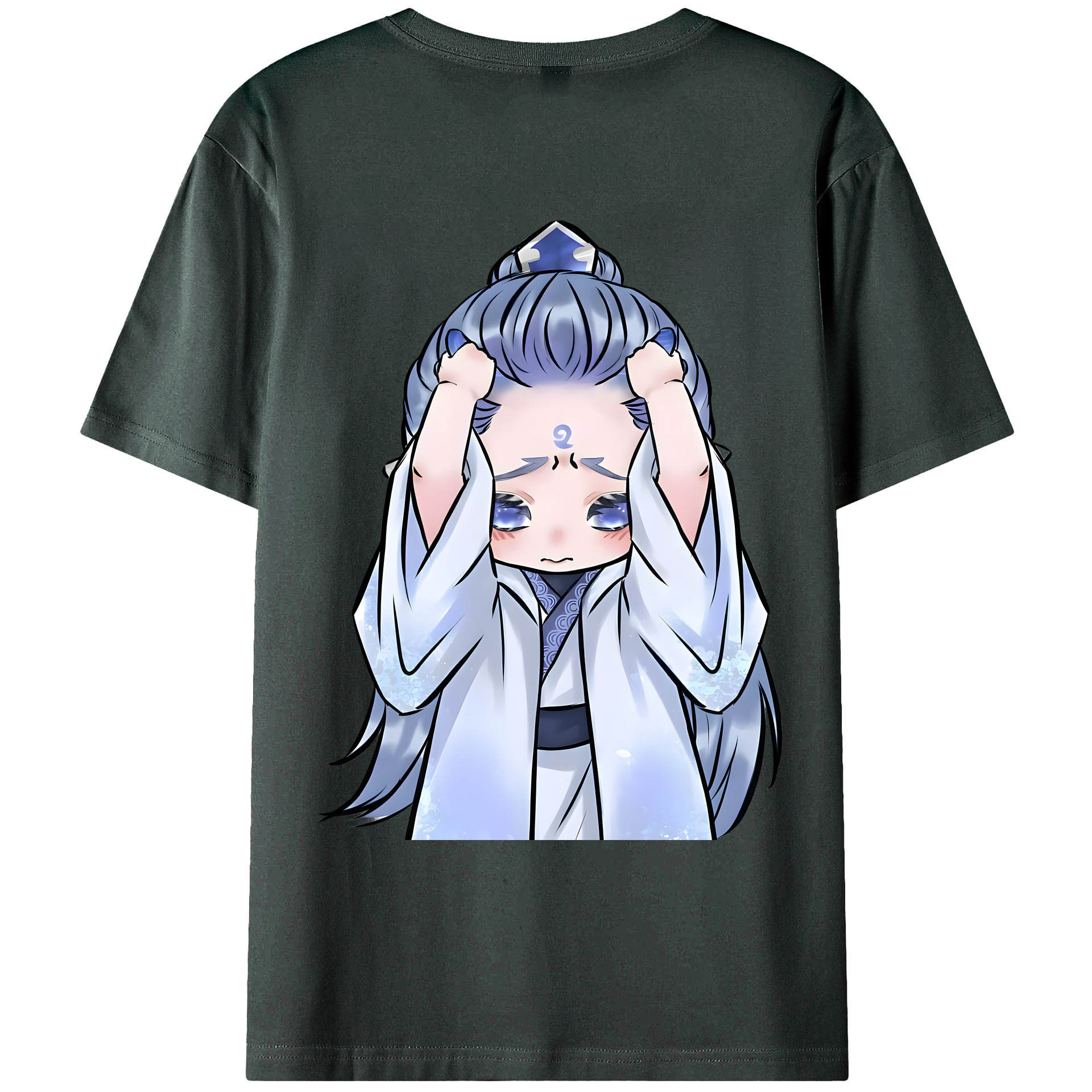 （画像用） Ne Zha 2 ナタ 魔童の大暴れ 綿100％ メンズ半袖Tシャツ（バックプリント） 通気性
